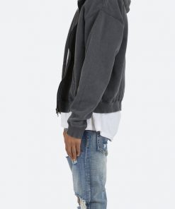 Mnml Outerwear Basic Zip Up Hoodie - Vintage Black