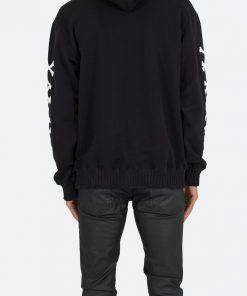 Mnml Outerwear Bones Zipper Hoodie - Black/White