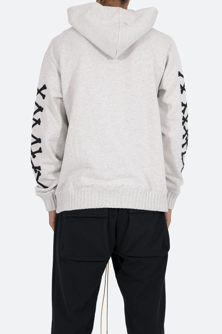 Mnml Outerwear Bones Zipper Hoodie - Grey 5 Mnml Outerwear Bones Zipper Hoodie - Grey