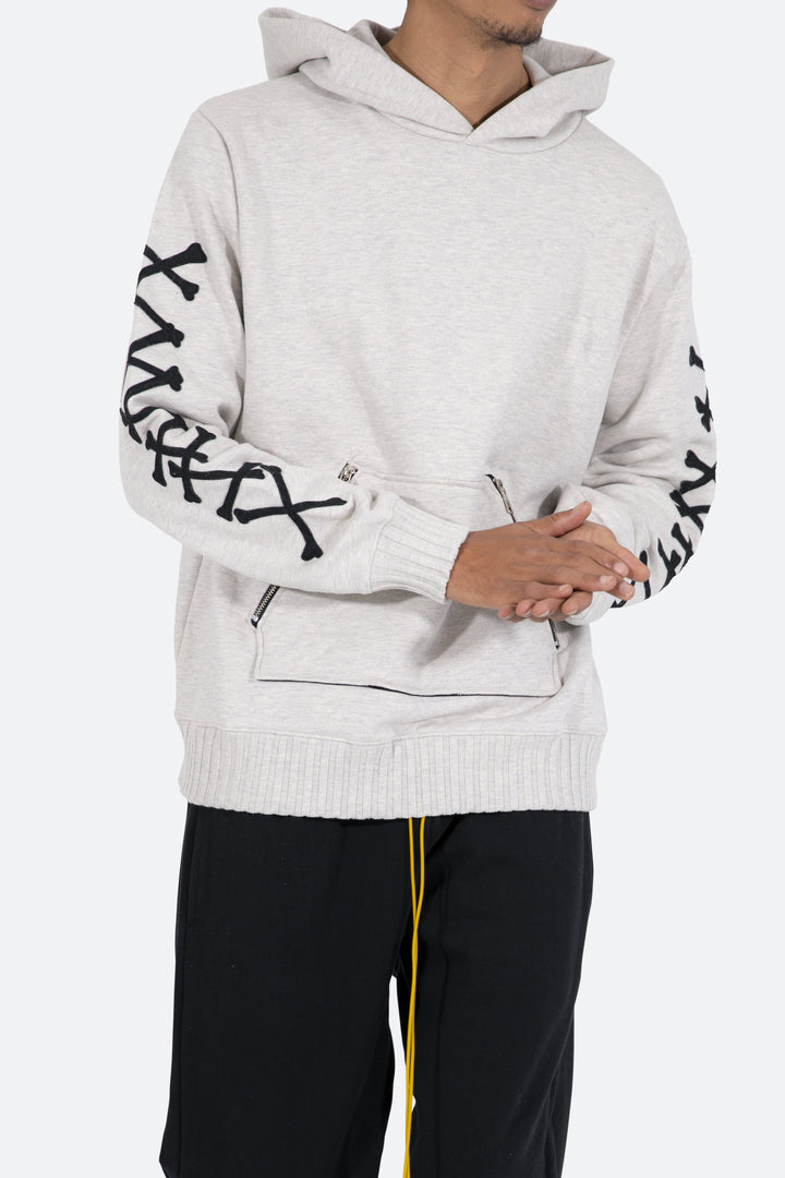 Mnml Outerwear Bones Zipper Hoodie - Grey 6 Mnml Outerwear Bones Zipper Hoodie - Grey
