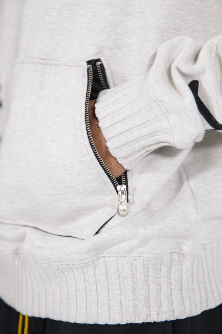 Mnml Outerwear Bones Zipper Hoodie - Grey 9 Mnml Outerwear Bones Zipper Hoodie - Grey