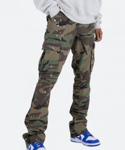 Mnml Bootcut Cargo Pants - Camo Denim