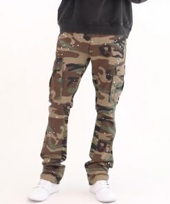 Mnml Bootcut Cargo Pants - Camo Denim