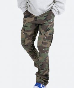 Mnml Bootcut Cargo Pants - Camo Denim