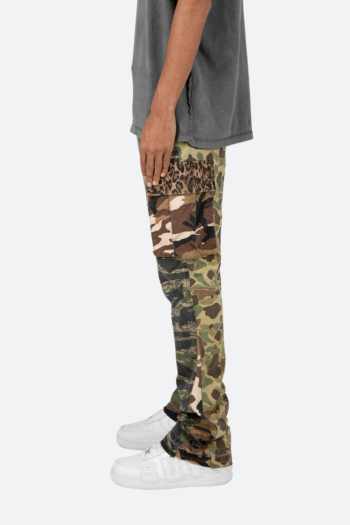Mnml Bootcut Cargo Pants - Mixed Camo B Flare Denim 5 Mnml Bootcut Cargo Pants - Mixed Camo B Flare Denim
