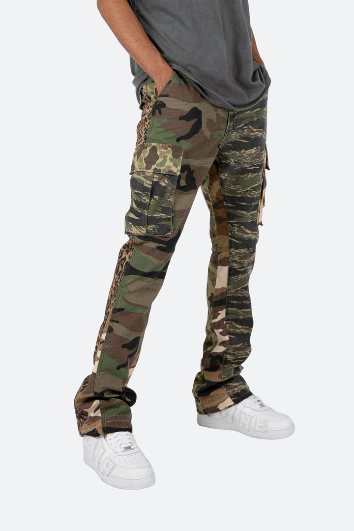 Mnml Bootcut Cargo Pants - Mixed Camo B Flare Denim 7 Mnml Bootcut Cargo Pants - Mixed Camo B Flare Denim