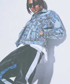 Mnml Boro Paisley Trucker Jacket - Blue/Black Outerwear