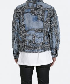 Mnml Boro Paisley Trucker Jacket - Blue/Black Outerwear