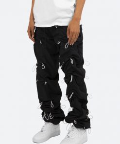 Mnml Bungee Cord Pants - Black/White Bottoms
