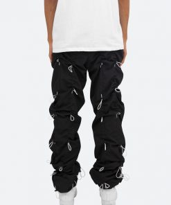 Mnml Bungee Cord Pants - Black/White Bottoms