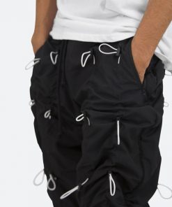 Mnml Bungee Cord Pants - Black/White Bottoms
