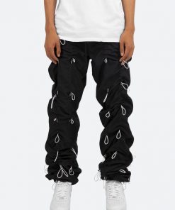 Mnml Bungee Cord Pants - Black/White Bottoms