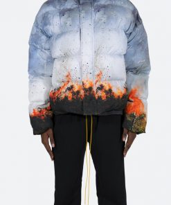 Mnml Burning Puffer Jacket - Multi
