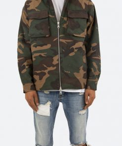 Mnml Camo Hooded Zip Up - Woodland Camo