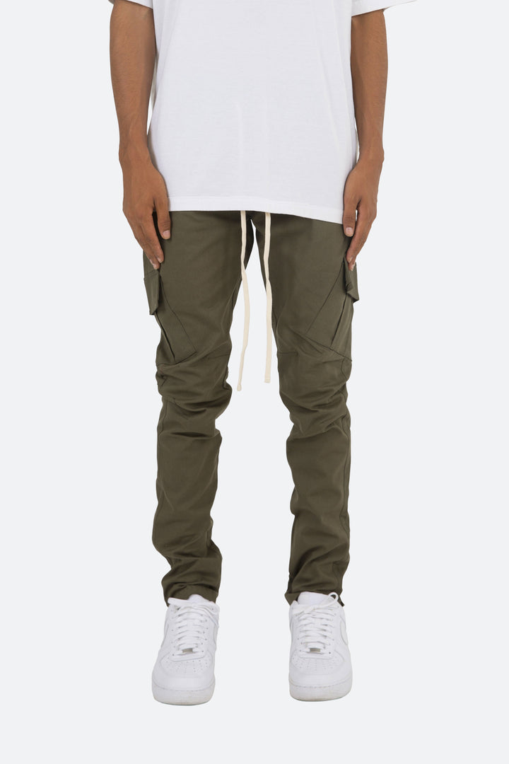 Mnml Cargo Drawcord II Pants - Olive 1 Mnml Cargo Drawcord II Pants - Olive