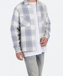 Mnml Tops Classic Flannel Shirt - Blue/White