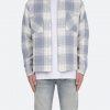 Mnml Tops Classic Flannel Shirt - Blue/White