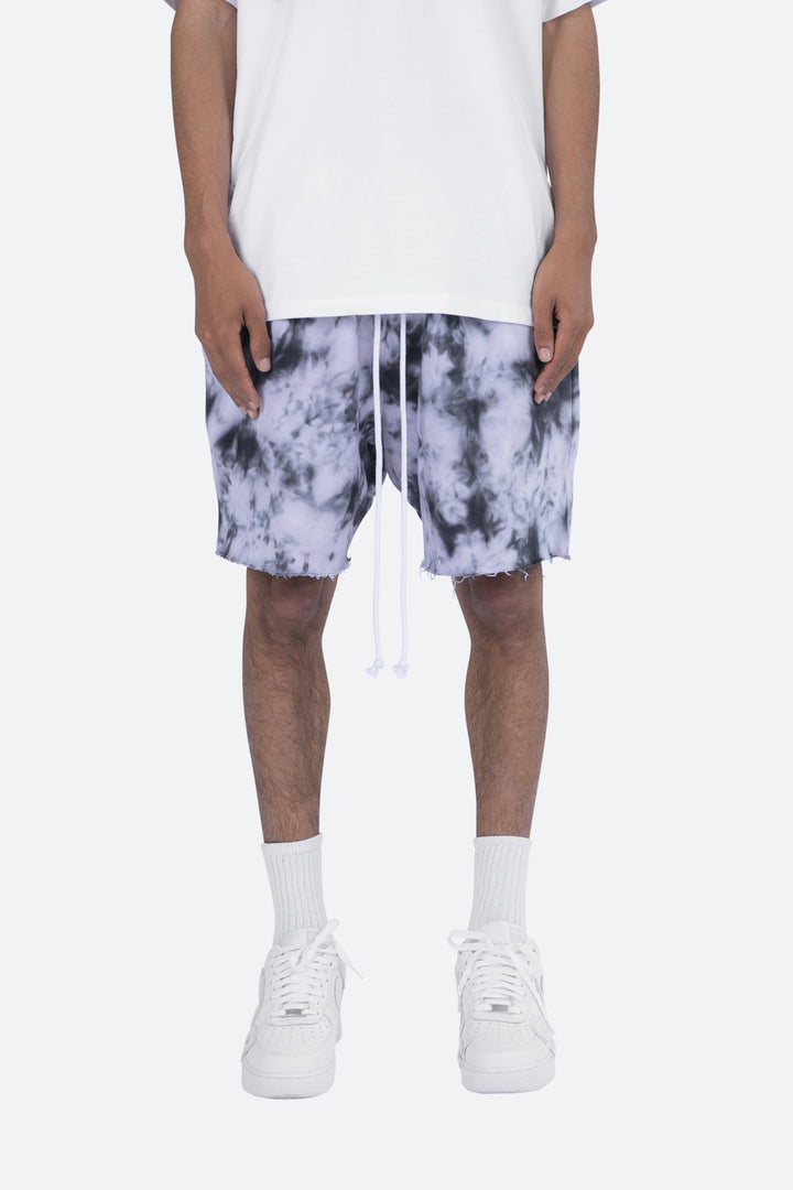 Mnml Cloud Wash Sweatshorts - Black/White Bottoms 2 Mnml Cloud Wash Sweatshorts - Black/White Bottoms