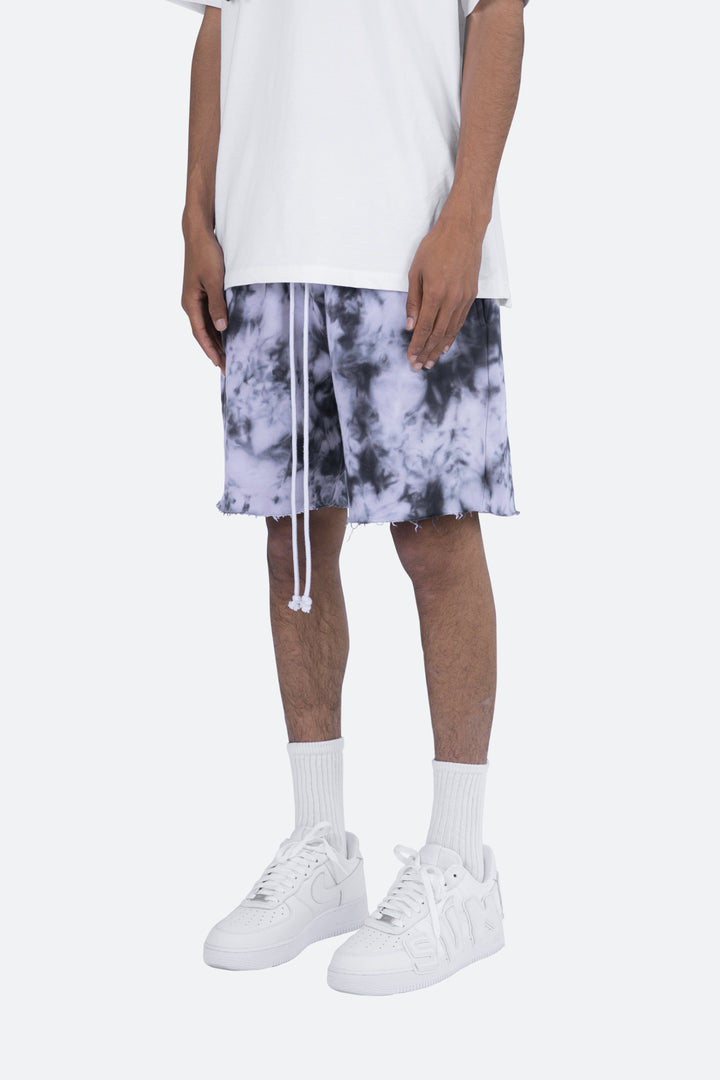 Mnml Cloud Wash Sweatshorts - Black/White Bottoms 3 Mnml Cloud Wash Sweatshorts - Black/White Bottoms