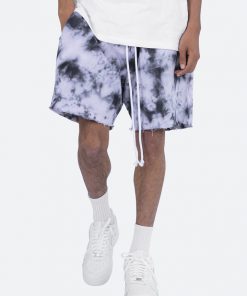 Mnml Cloud Wash Sweatshorts - Black/White Bottoms 12 Mnml Cloud Wash Sweatshorts - Black/White Bottoms