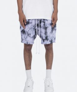 Mnml Cloud Wash Sweatshorts - Black/White Bottoms