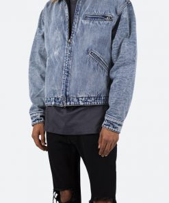 Mnml Collared Work Jacket - Blue 11 Mnml Collared Work Jacket - Blue