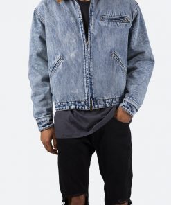 Mnml Collared Work Jacket - Blue 15 Mnml Collared Work Jacket - Blue