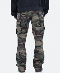 Mnml Contrast Bootcut Cargo Pants - Woodland Camo