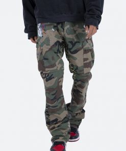 Mnml Contrast Bootcut Cargo Pants - Woodland Camo