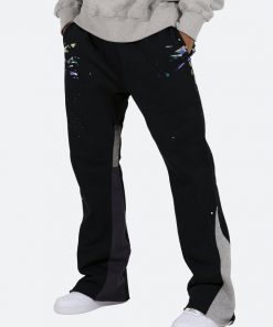 Mnml Contrast Bootcut Sweatpants - Black Bottoms