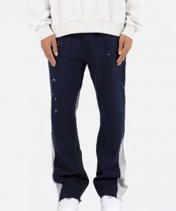 Mnml Contrast Bootcut Sweatpants - Navy Bottoms 9 Mnml Contrast Bootcut Sweatpants - Navy Bottoms