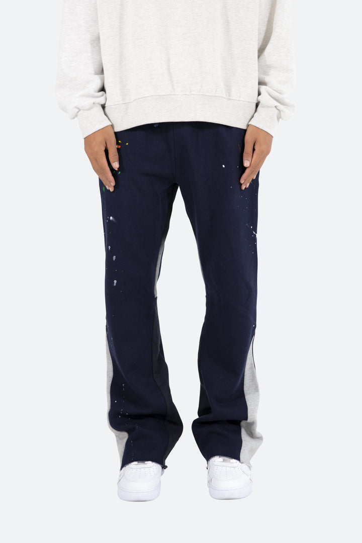 Mnml Contrast Bootcut Sweatpants - Navy Bottoms 3 Mnml Contrast Bootcut Sweatpants - Navy Bottoms