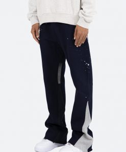 Mnml Contrast Bootcut Sweatpants - Navy Bottoms 10 Mnml Contrast Bootcut Sweatpants - Navy Bottoms