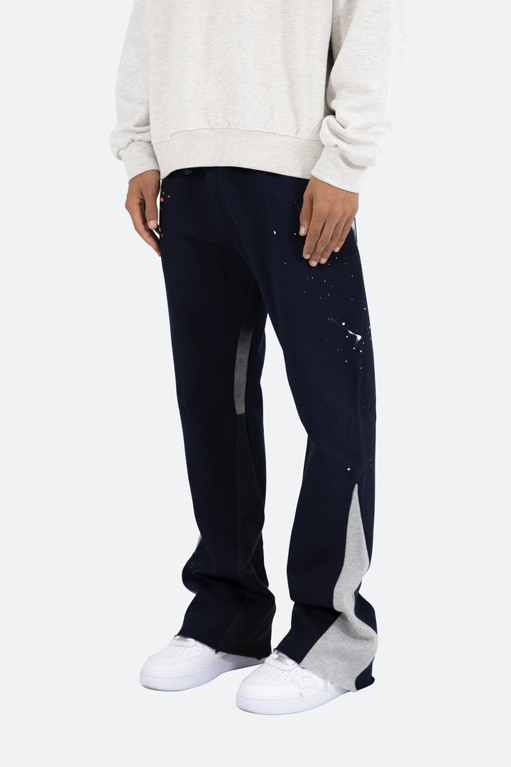 Mnml Contrast Bootcut Sweatpants - Navy Bottoms 4 Mnml Contrast Bootcut Sweatpants - Navy Bottoms