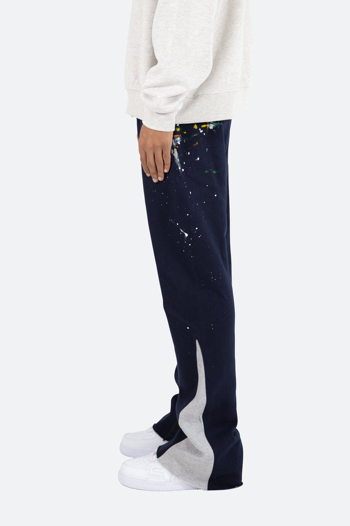 Mnml Contrast Bootcut Sweatpants - Navy Bottoms 5 Mnml Contrast Bootcut Sweatpants - Navy Bottoms