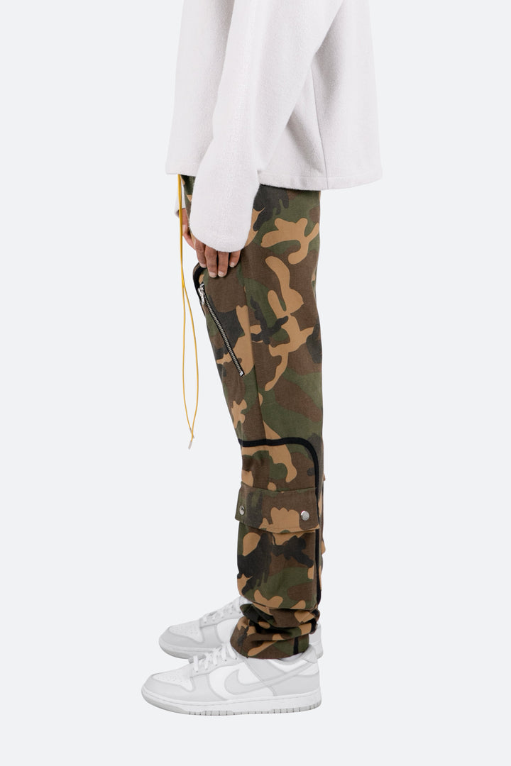 Mnml Contrast Taped Cargo Pants - Camo Bottoms 4 Mnml Contrast Taped Cargo Pants - Camo Bottoms