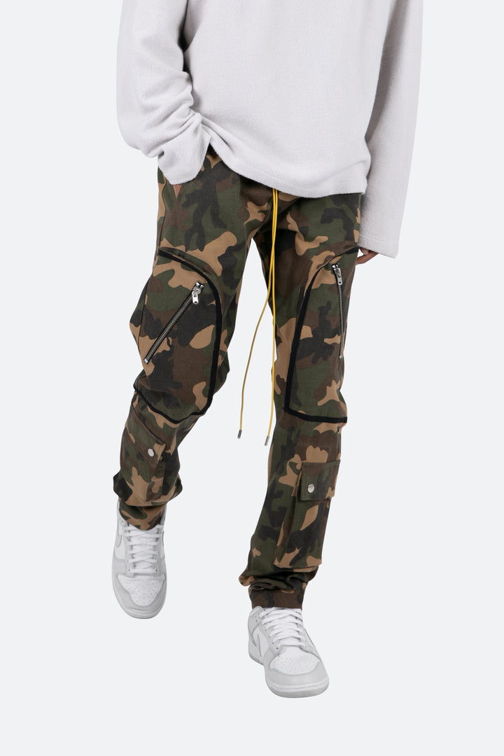 Mnml Contrast Taped Cargo Pants - Camo Bottoms 6 Mnml Contrast Taped Cargo Pants - Camo Bottoms