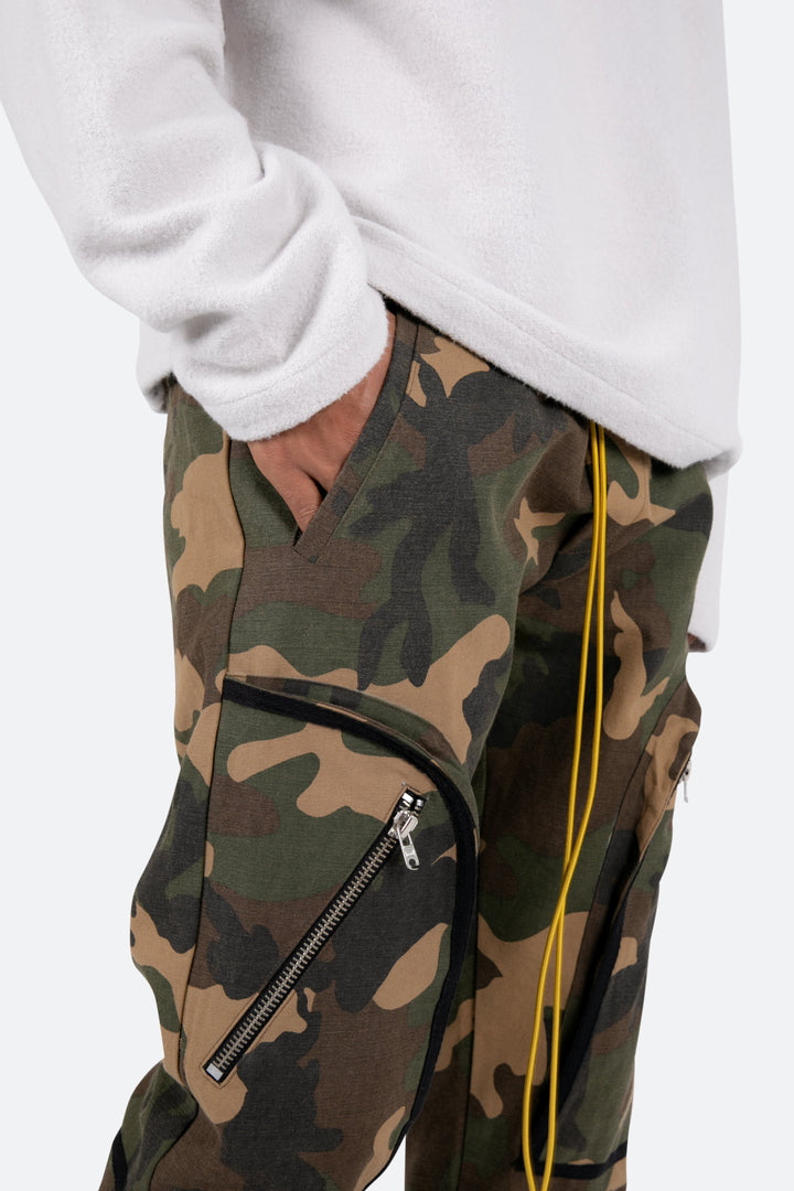 Mnml Contrast Taped Cargo Pants - Camo Bottoms 7 Mnml Contrast Taped Cargo Pants - Camo Bottoms
