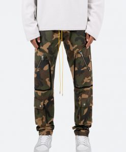 Mnml Contrast Taped Cargo Pants - Camo Bottoms
