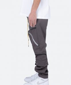 Mnml Bottoms Contrast Taped Cargo Pants - Charcoal Grey
