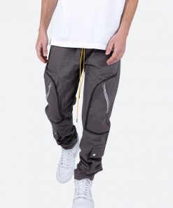 Mnml Bottoms Contrast Taped Cargo Pants - Charcoal Grey