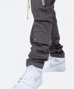 Mnml Bottoms Contrast Taped Cargo Pants - Charcoal Grey