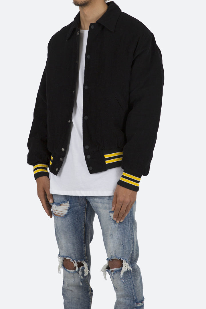 Mnml Outerwear Corduroy Collar Jacket - Black/Yellow 3 Mnml Outerwear Corduroy Collar Jacket - Black/Yellow