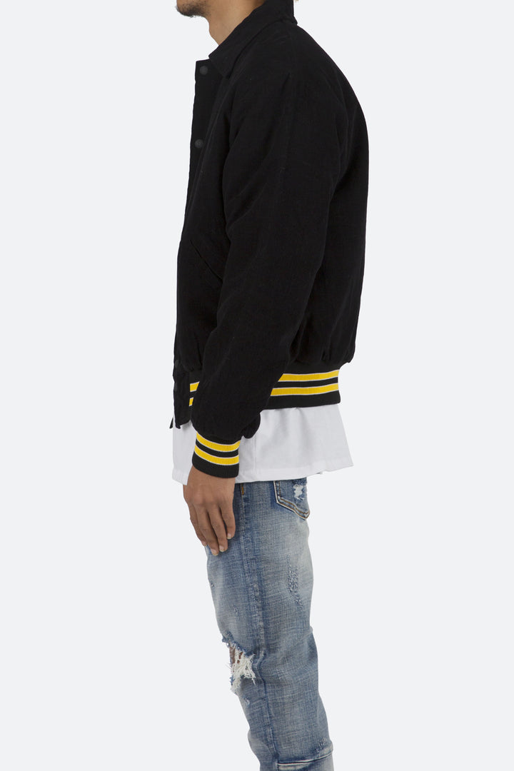 Mnml Outerwear Corduroy Collar Jacket - Black/Yellow 4 Mnml Outerwear Corduroy Collar Jacket - Black/Yellow