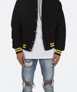 Mnml Outerwear Corduroy Collar Jacket - Black/Yellow