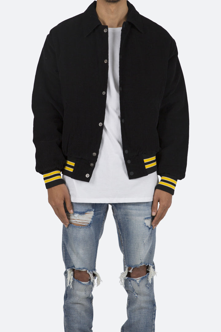 Mnml Outerwear Corduroy Collar Jacket - Black/Yellow 1 Mnml Outerwear Corduroy Collar Jacket - Black/Yellow