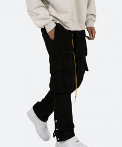Mnml Bottoms Corduroy Snap II Cargo Pants - Black