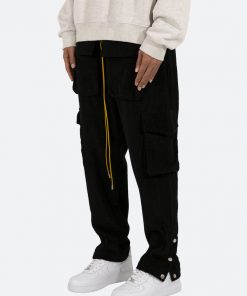 Mnml Bottoms Corduroy Snap II Cargo Pants - Black