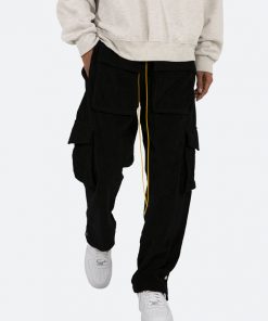 Mnml Bottoms Corduroy Snap II Cargo Pants - Black