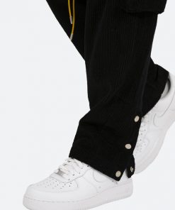 Mnml Bottoms Corduroy Snap II Cargo Pants - Black